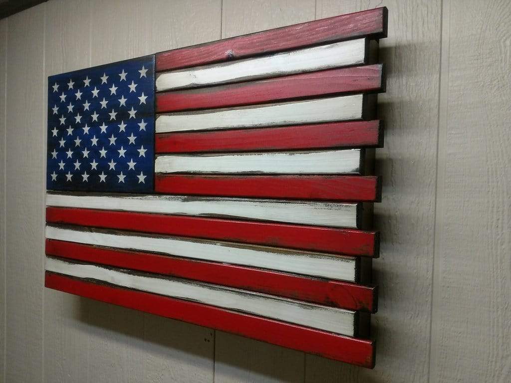 Liberty Home Small American Flag Gun Concealment Case with 2 Compartments Armadillo Safe and Vault