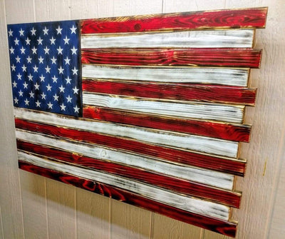 Liberty Home Small American Flag Gun Concealment Case with 2 Compartments Armadillo Safe and Vault