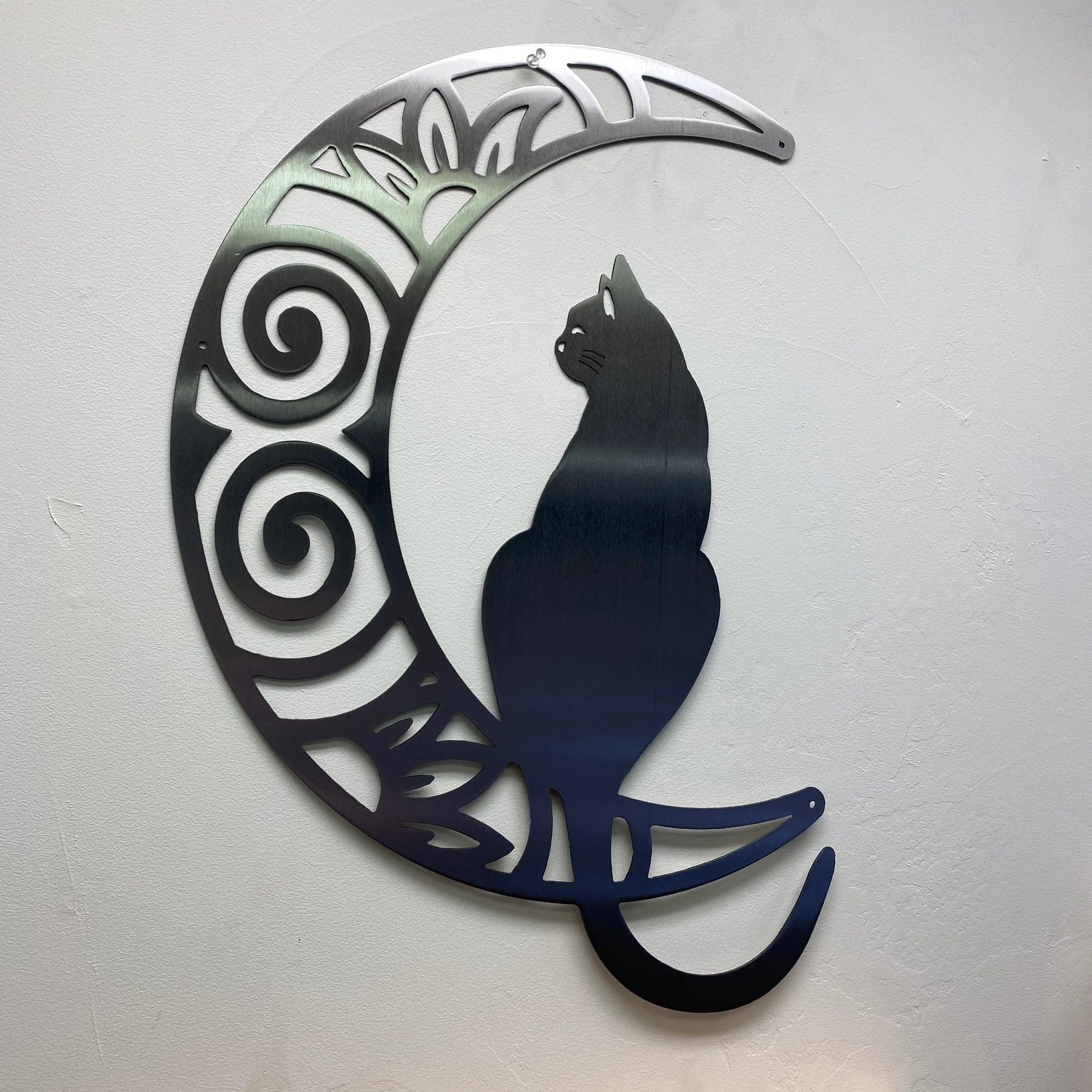 Metal Art of Wisconsin Cat on the Moon Armadillo Safe and Vault
