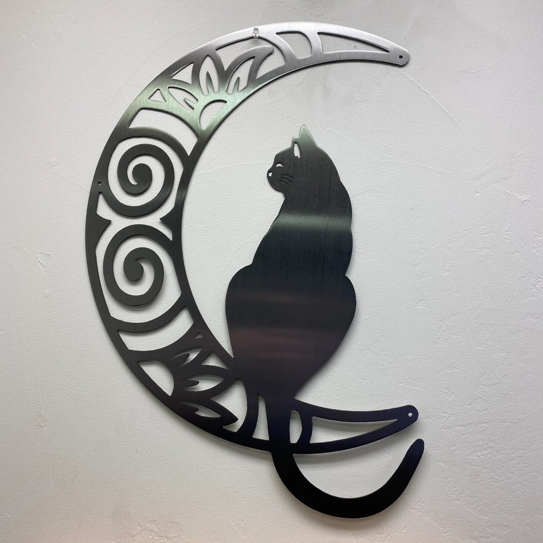 Metal Art of Wisconsin Cat on the Moon Armadillo Safe and Vault
