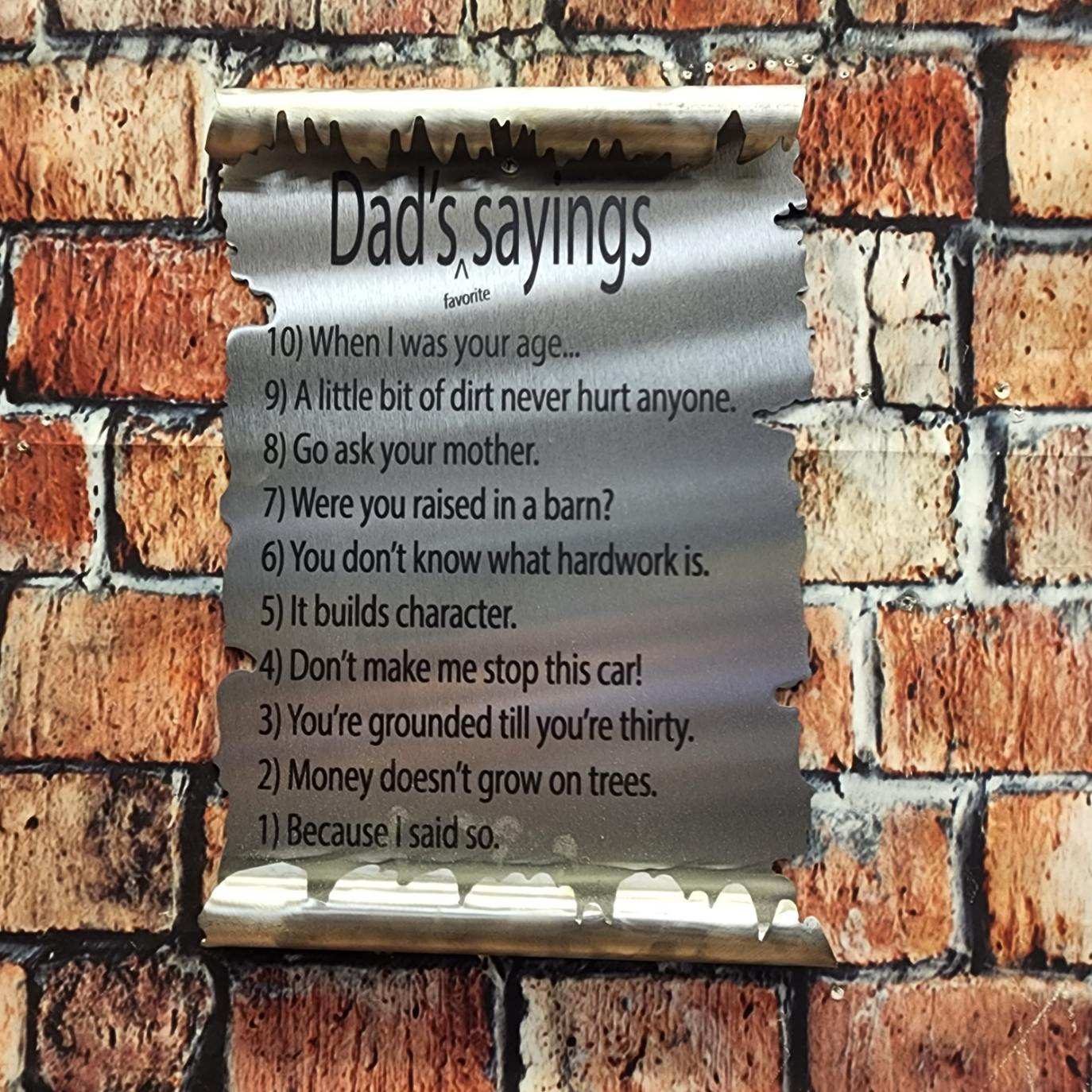 Metal Art of Wisconsin Dad’s Sayings Scroll Armadillo Safe and Vault