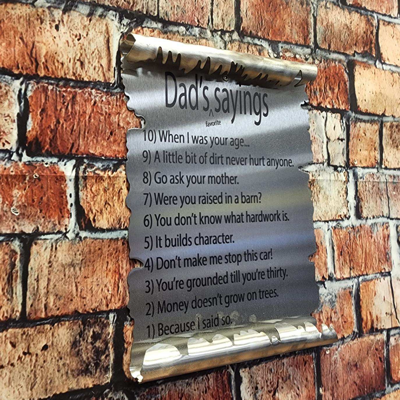 Metal Art of Wisconsin Dad’s Sayings Scroll Armadillo Safe and Vault