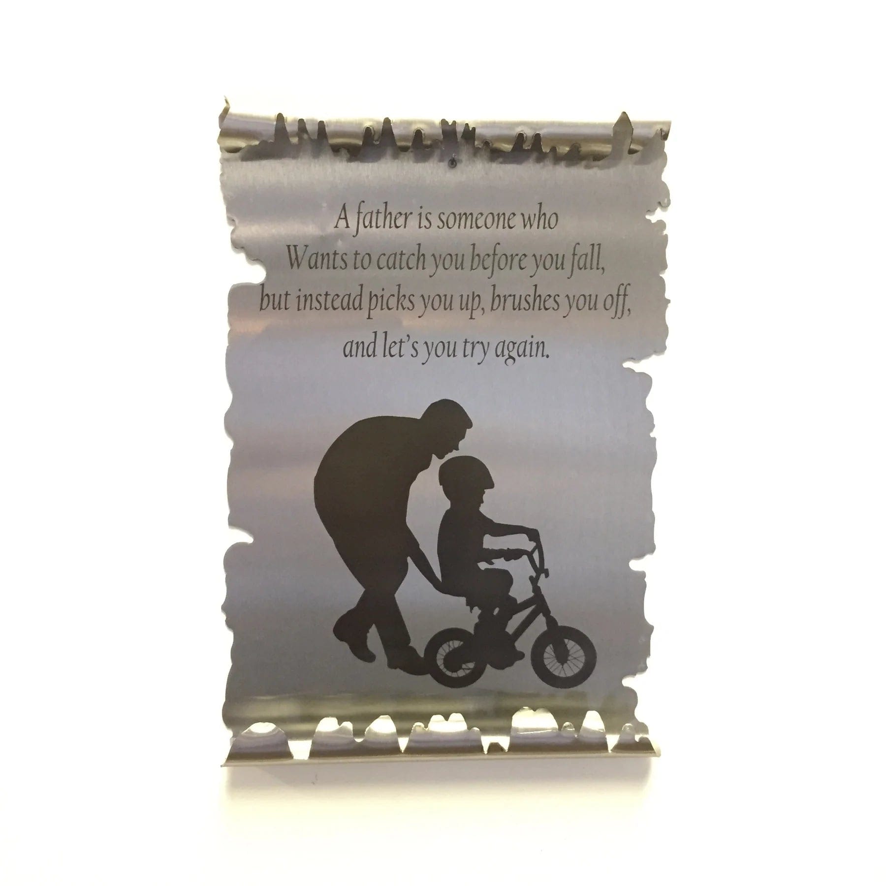 Metal Art of Wisconsin Father / Son Bicycle Metal Scroll Armadillo Safe and Vault