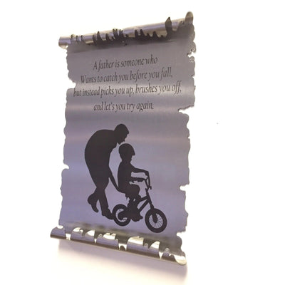 Metal Art of Wisconsin Father / Son Bicycle Metal Scroll Armadillo Safe and Vault