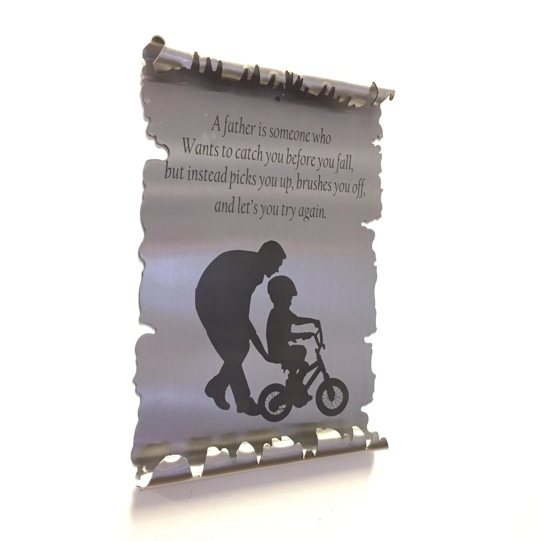 Metal Art of Wisconsin Father / Son Bicycle Metal Scroll Armadillo Safe and Vault