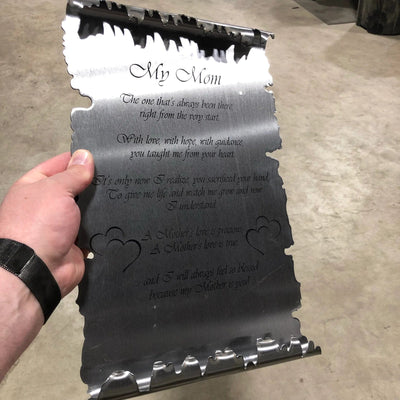 Metal Art of Wisconsin My Mom Steel Scroll Armadillo Safe and Vault