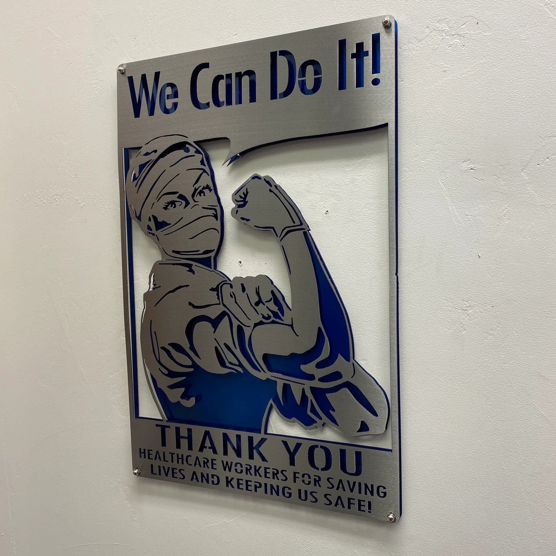 Metal Art of Wisconsin Nurses “We Can Do It” Double Layered Armadillo Safe and Vault