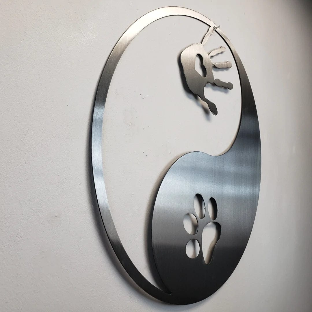 Metal Art of Wisconsin Paw Hand Ying Yang Armadillo Safe and Vault