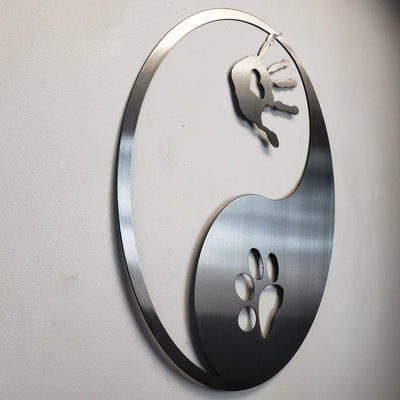 Metal Art of Wisconsin Paw Hand Ying Yang Armadillo Safe and Vault