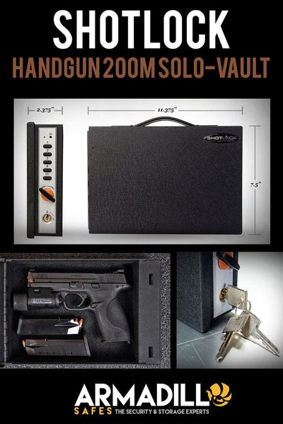 ShotLock Handgun 200M Solo-Vault Armadillo Safe and Vault