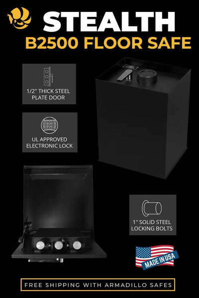 Stealth B2500 Heavy Duty Floor Safe Armadillo Safe and Vault