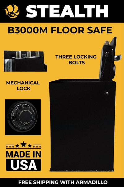 Stealth B3000 Heavy Duty Floor Safe Armadillo Safe and Vault