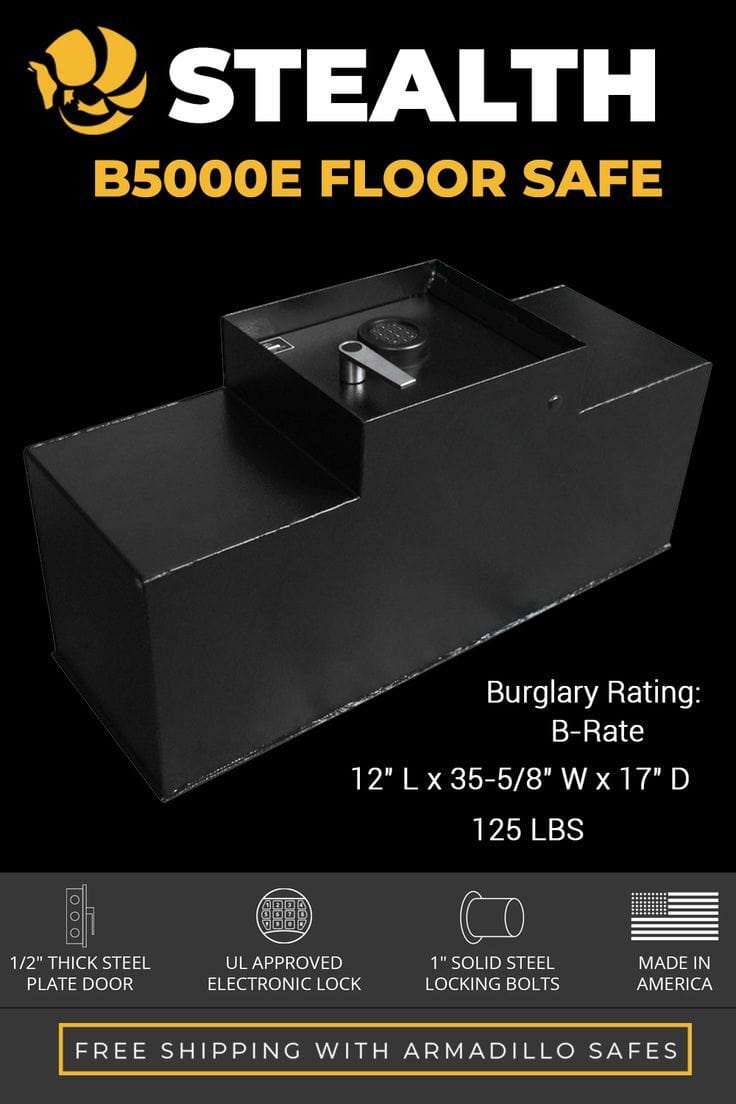 Stealth B5000 Heavy Duty Floor Safe Armadillo Safe and Vault