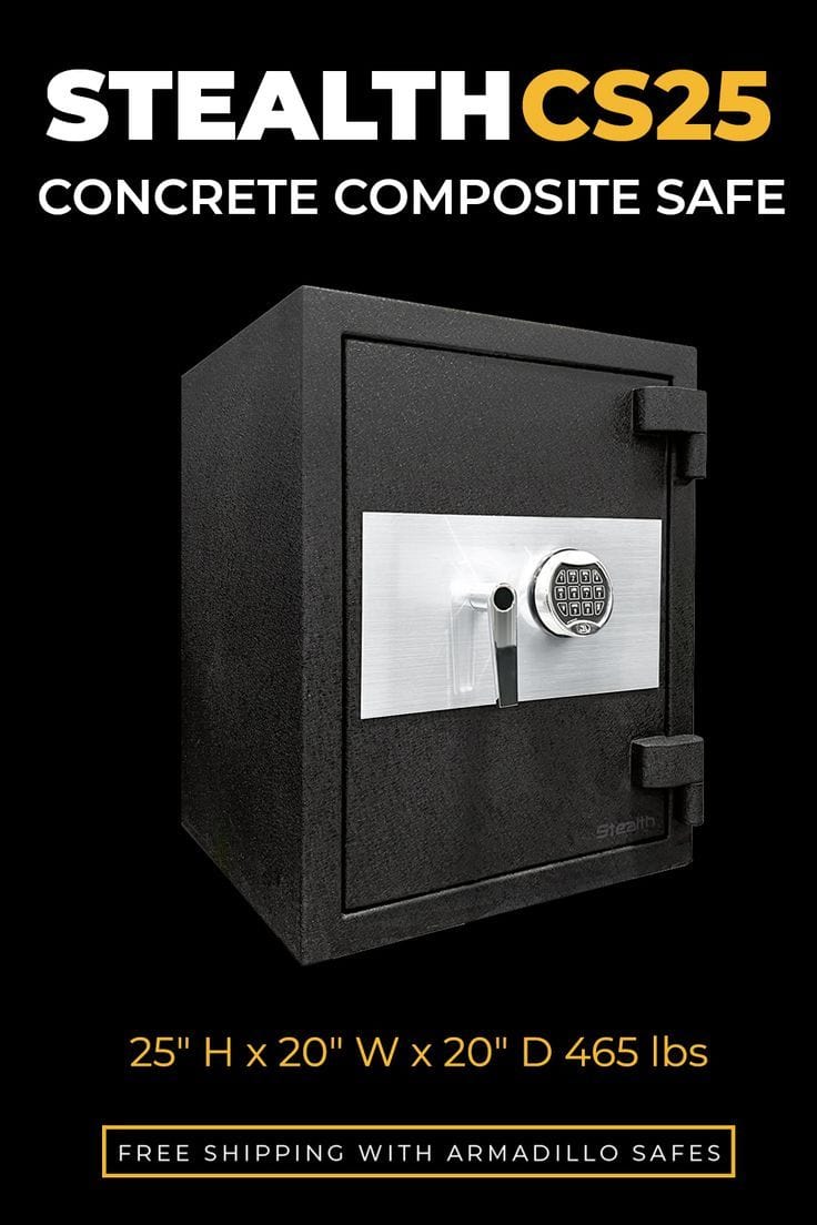 Stealth CS25 Concrete Composite Burglary and Fire Safe Armadillo Safe and Vault