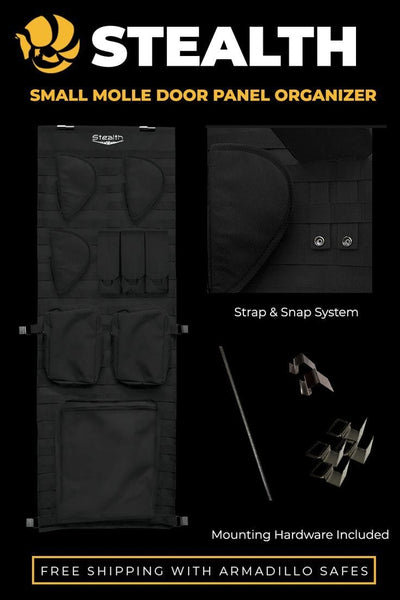 Stealth Small Molle Gun Safe Door Panel Organizer Armadillo Safe and Vault
