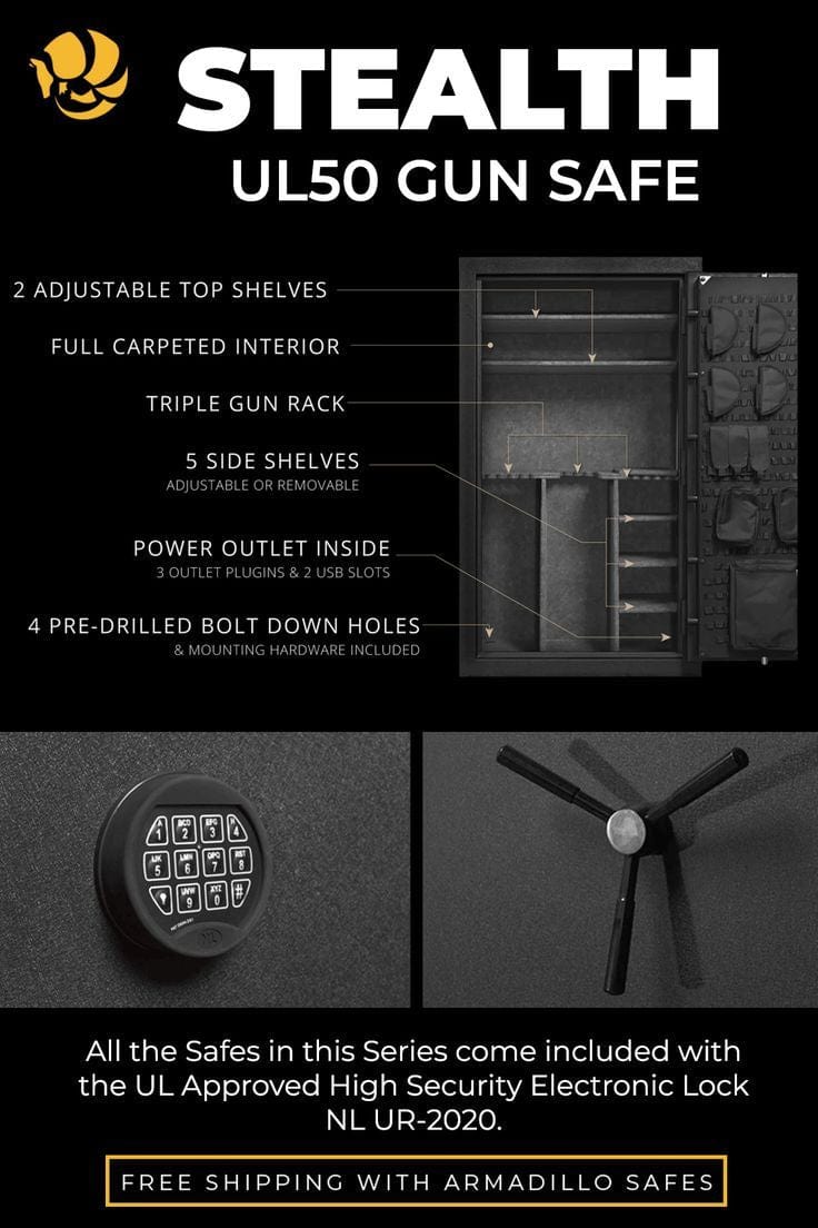Stealth UL50 Gun Safe Armadillo Safe and Vault