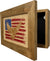 Bald Eagle & American Flag Patriotic Decorative Wall-Mounted Secure Gun Cabinet Armadillo Safe and Vault