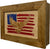 Bald Eagle & American Flag Patriotic Decorative Wall-Mounted Secure Gun Cabinet Armadillo Safe and Vault