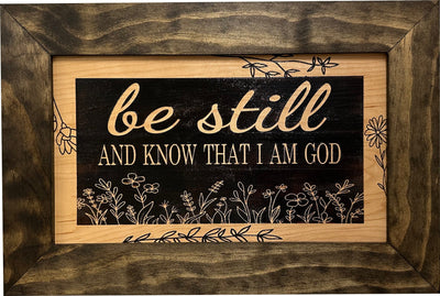 Bible Verse Decorative & Secure Wall-Mounted Gun Cabinet - Be Still and Know That I am God Psalm 46:10 Gun Safe Armadillo Safe and Vault