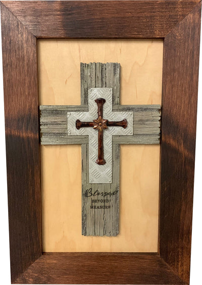 Blessed Beyond Measure Cross Decorative Wall-Mounted Secure Gun Cabinet Armadillo Safe and Vault
