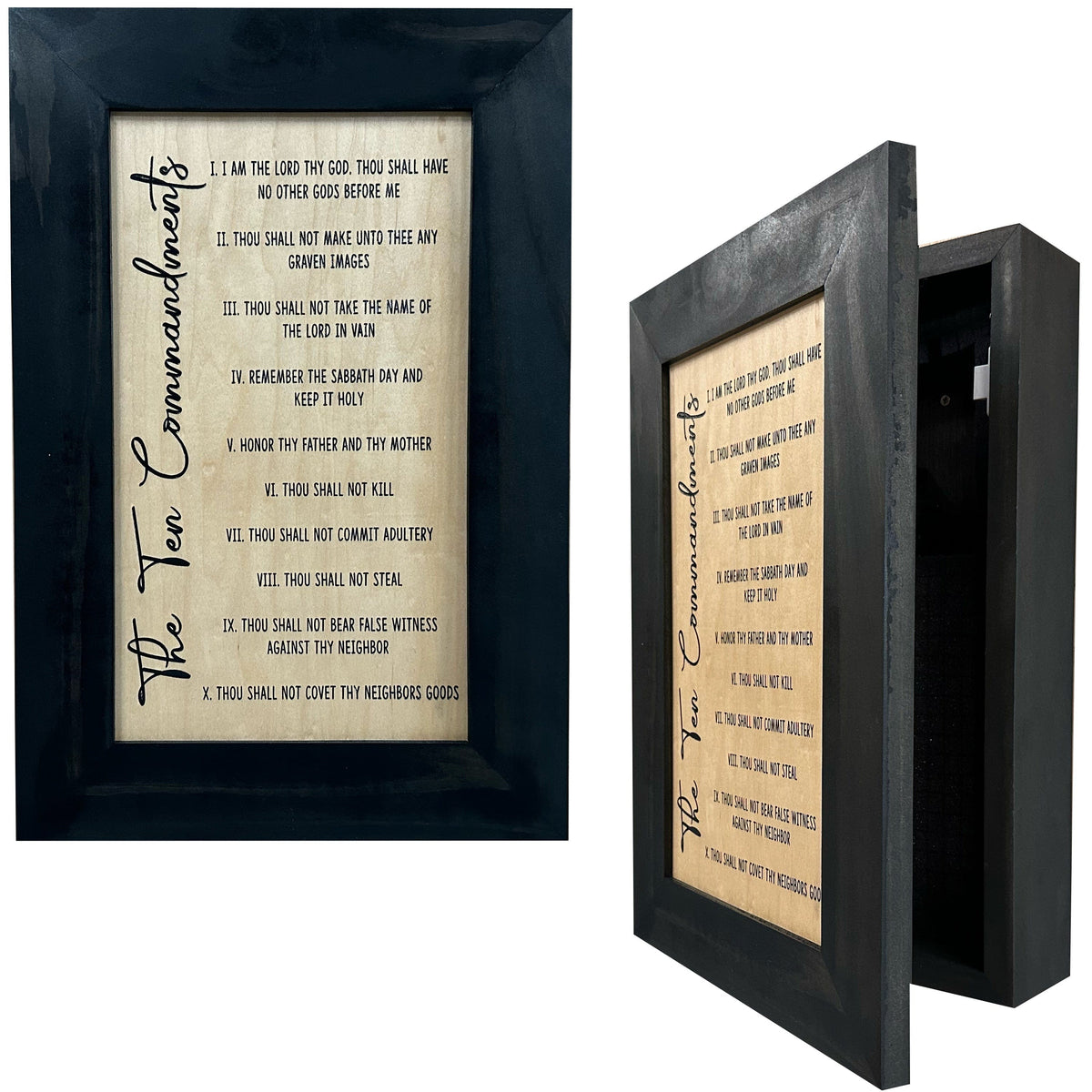 Concealed Gun Storage Cabinet with The Ten Commandments Armadillo Safe and Vault