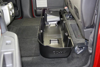 DÜHA 2009-2014 Ford F150 SuperCrew Under Seat Storage - With Factory Subwoofer Armadillo Safe and Vault