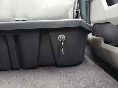 DÜHA 2014-2018 Chevy Silverado/GMC Sierra Light Duty Crew Cab Under Seat Lockbox Storage Armadillo Safe and Vault