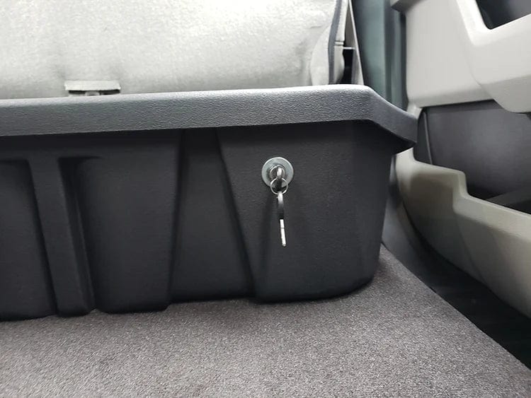 DÜHA 2015-2019 Chevy Silverado/GMC Sierra Heavy Duty Crew Cab Under Seat Lockbox Storage Armadillo Safe and Vault