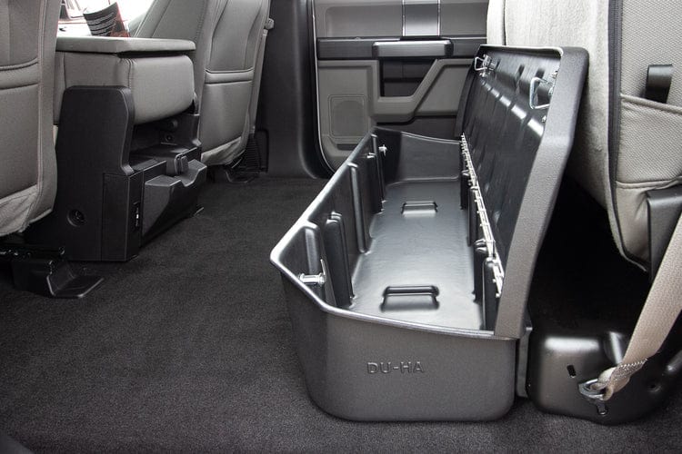 DÜHA 2015-2024 Ford F150 SuperCrew Cab Under Seat Lockbox Storage Armadillo Safe and Vault