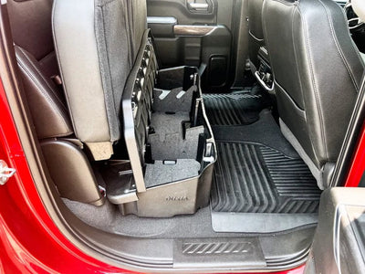 DÜHA 2019-2025 Chevy Silverado/GMC Sierra Light Duty Crew Cab (New Body Style) Under Seat Lockbox Storage Armadillo Safe and Vault