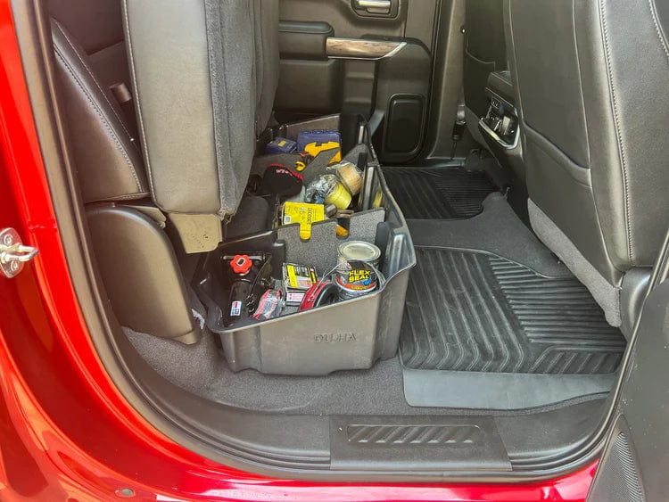 DÜHA 2019-2025 Chevy Silverado/GMC Sierra Light Duty Crew Cab (New Body Style) Under Seat Storage Armadillo Safe and Vault