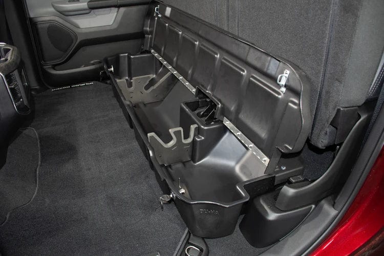 DÜHA 2019-2025 RAM 1500 Crew Cab (New Body Style) Under Seat Lockbox Storage Armadillo Safe and Vault