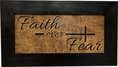 Faith Over Fear Decorative Wall-Mounted Secure Gun Cabinet Armadillo Safe and Vault