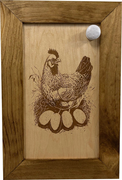 Hidden Gun Safe Chicken and Eggs Farmhouse Scene by Bellewood Designs Armadillo Safe and Vault