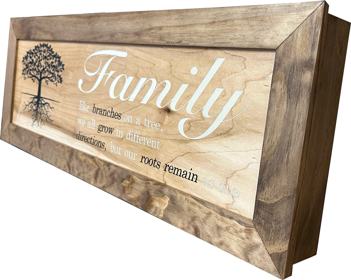 Large Hidden Gun Storage Cabinet with Family Tree Design Armadillo Safe and Vault