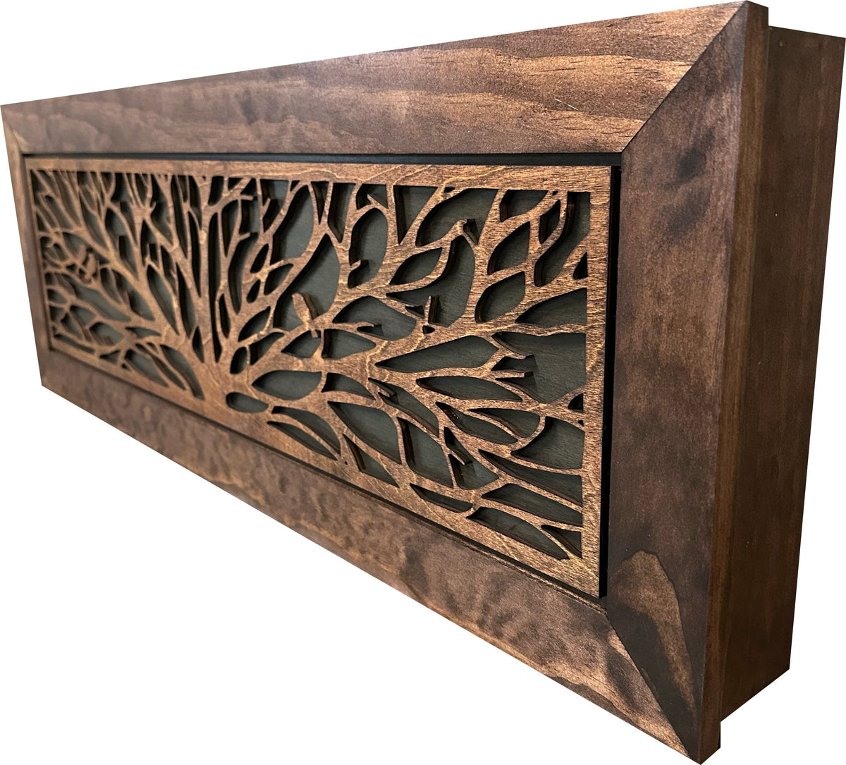 Large Wood Hidden Gun Cabinet Birds In A Tree Wall Decoration - Hidden Gun Safe To Securely Store Your Gun In Plain Sight Armadillo Safe and Vault