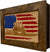 Locking Gun Cabinet Wall Mounted with American Flag and Farmer Patriotic Decorative Front Armadillo Safe and Vault