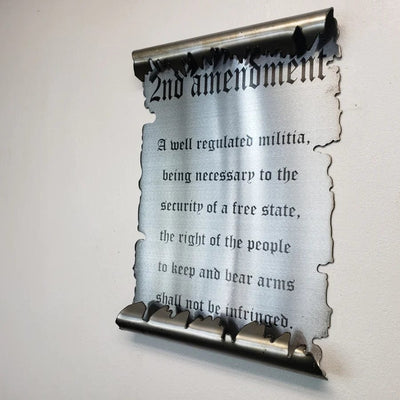 Metal Art of Wisconsin 2nd Amendment Scroll Armadillo Safe and Vault