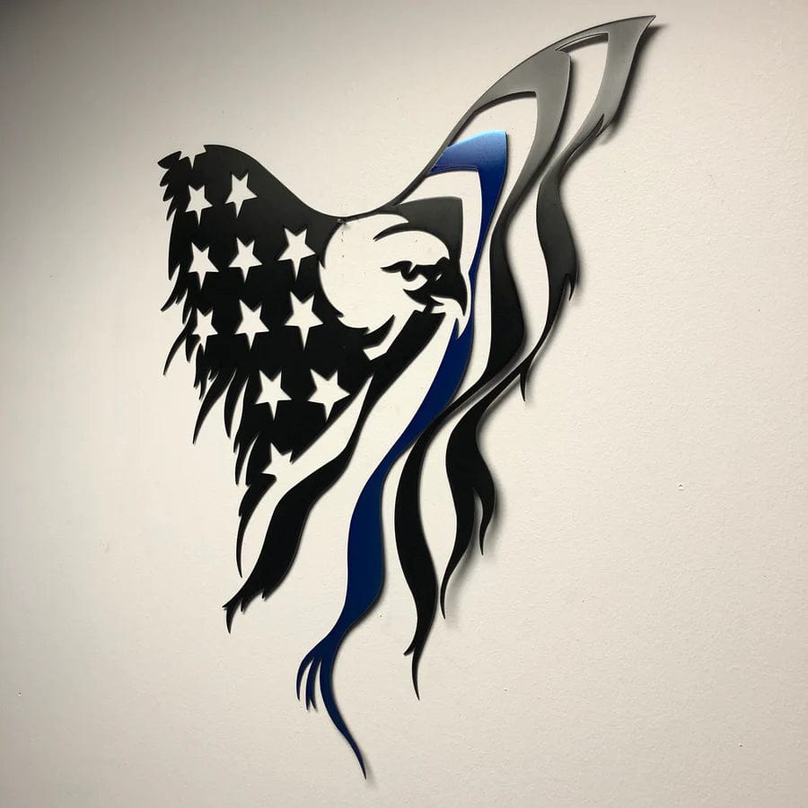 Metal Art of Wisconsin Blue Line #Merica Eagle Armadillo Safe and Vault