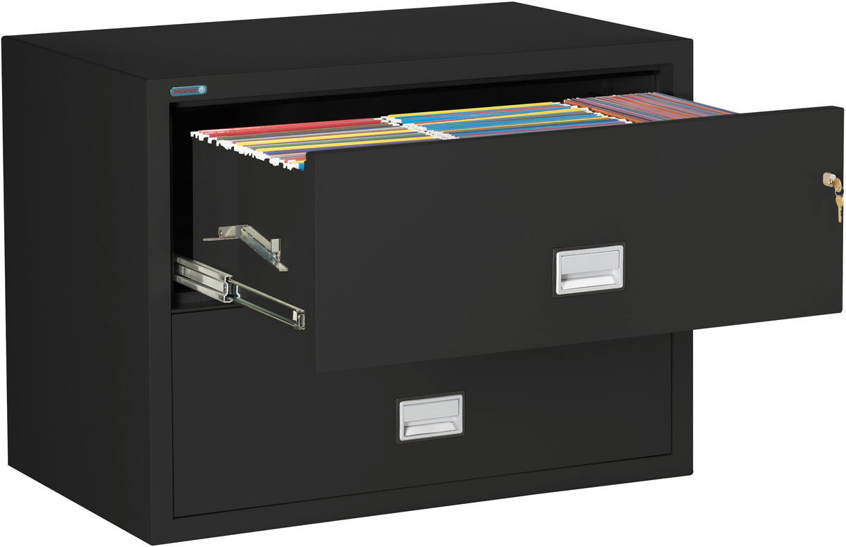 Phoenix LAT2W38 Lateral 38 inch 2-Drawer Fireproof File Cabinet with Water Seal Armadillo Safe and Vault