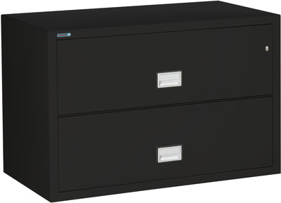 Phoenix LAT2W44 Lateral 44 inch 2-Drawer Fireproof File Cabinet with Water Seal Armadillo Safe and Vault