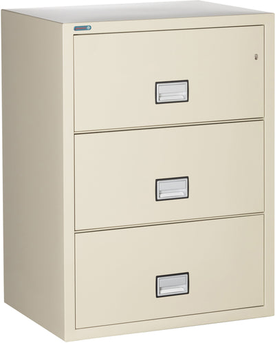 Phoenix LAT3W31 Lateral 31 inch 3-Drawer Fireproof File Cabinet with Water Seal Armadillo Safe and Vault