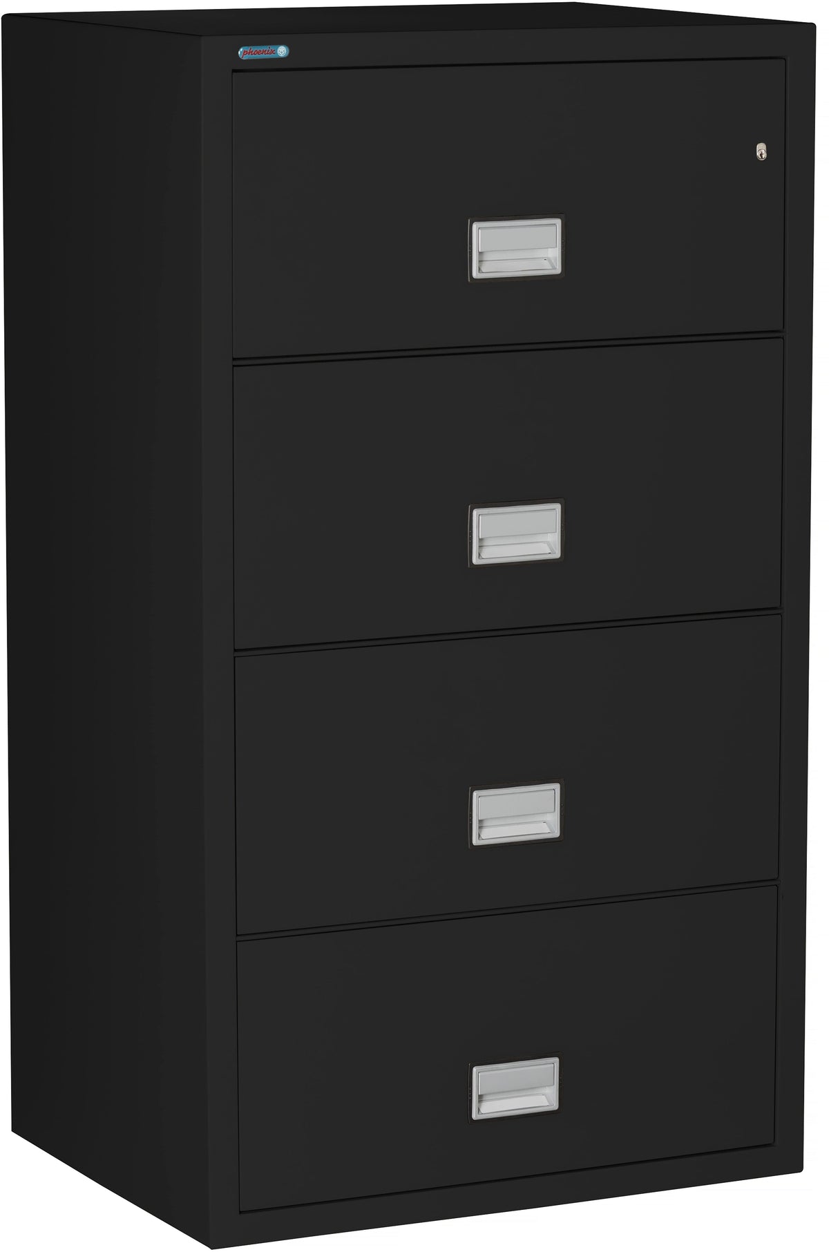 Phoenix LAT4W31 Lateral 31 inch 4-Drawer Fireproof File Cabinet with Water Seal Armadillo Safe and Vault
