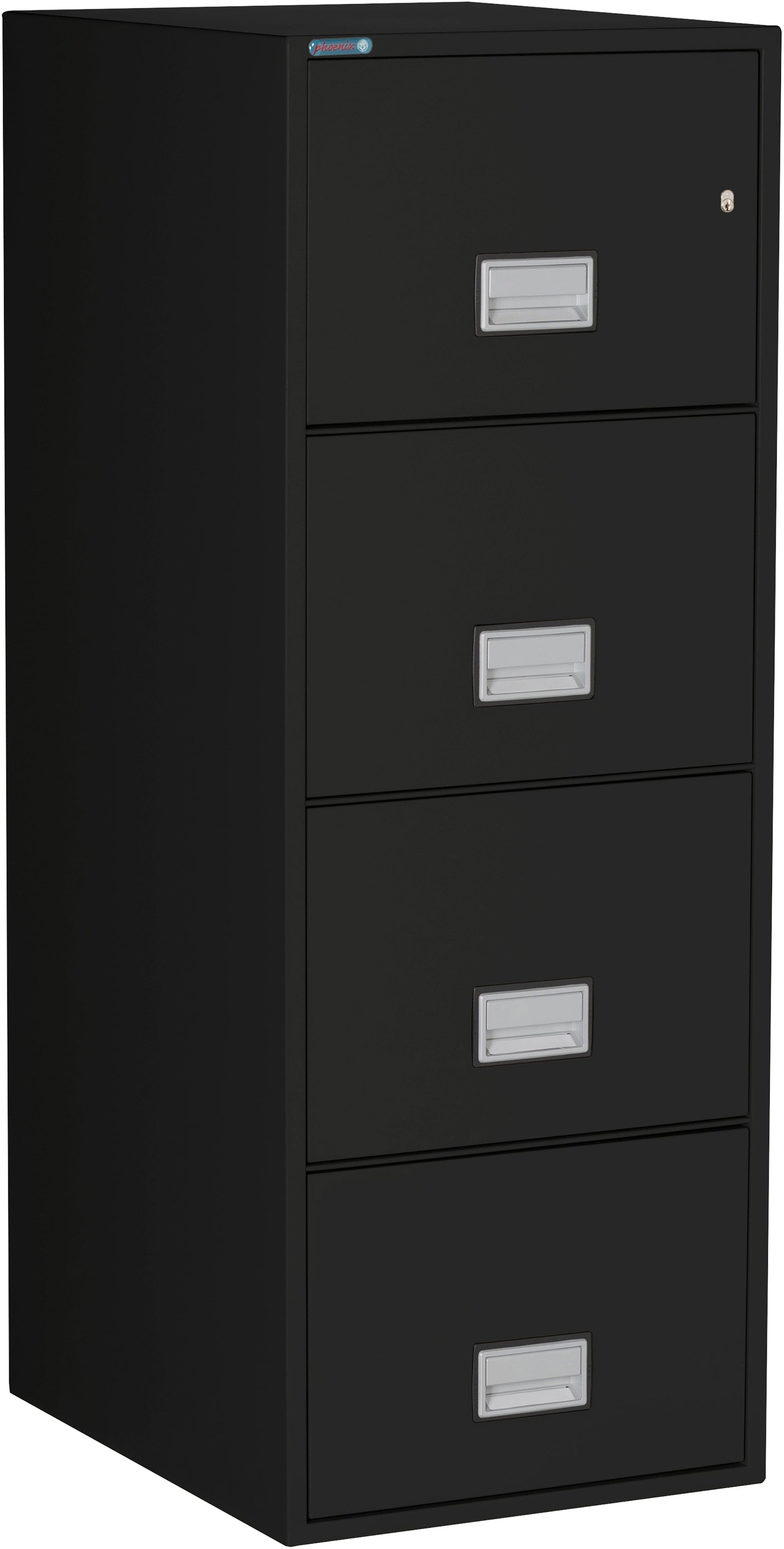Phoenix LGL4W25 Vertical 25 inch 4-Drawer Legal Fireproof File Cabinet with Water Seal Armadillo Safe and Vault