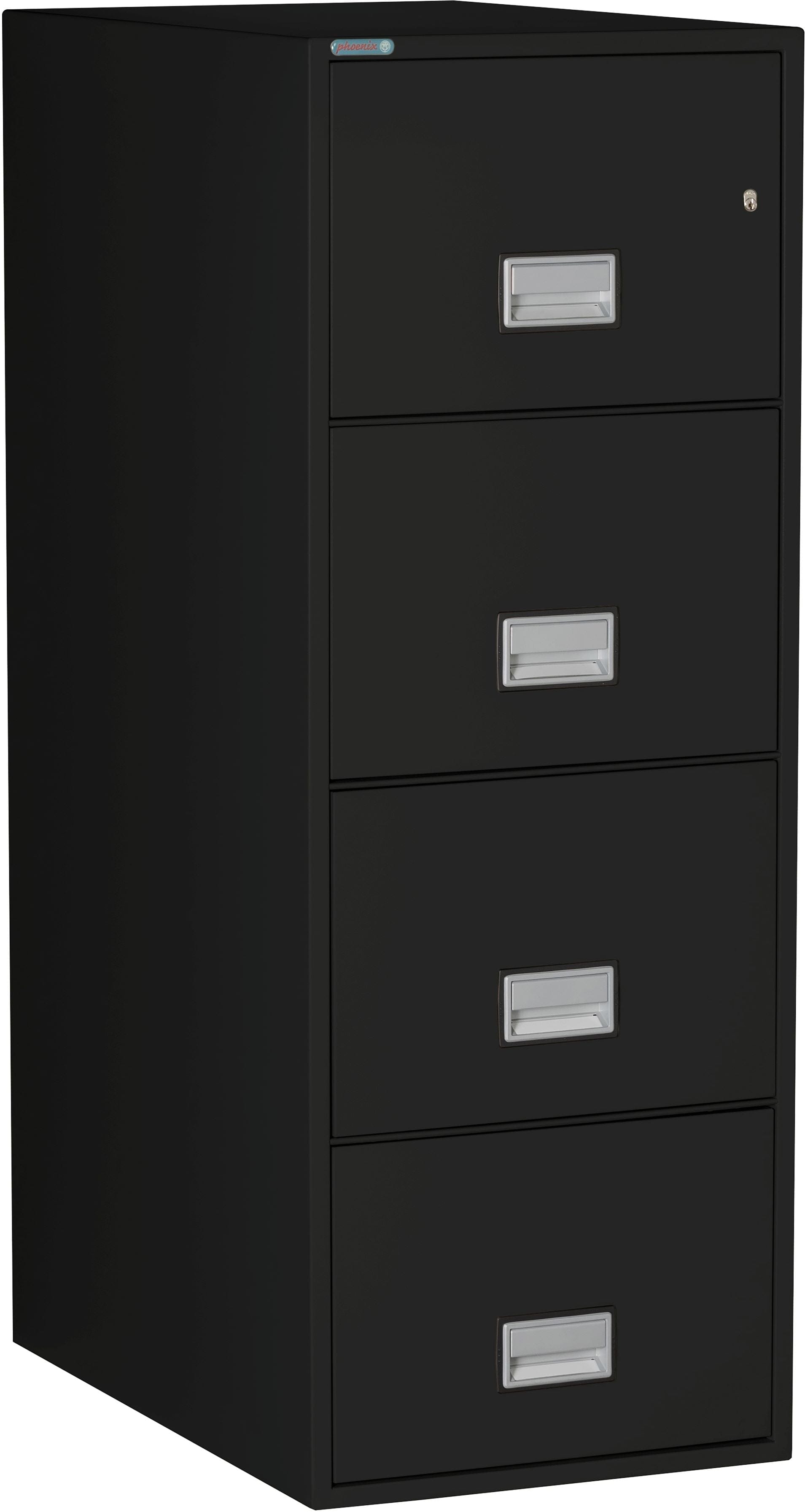 Phoenix LGL4W31 Vertical 31 inch 4-Drawer Legal Fireproof File Cabinet with Water Seal Armadillo Safe and Vault