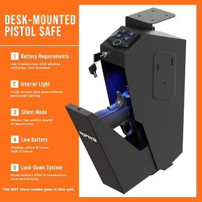 RPNB Biometric RP311F Pistol Safe Armadillo Safe and Vault
