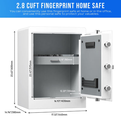 RPNB Biometric RPHS60W Home Safe Armadillo Safe and Vault