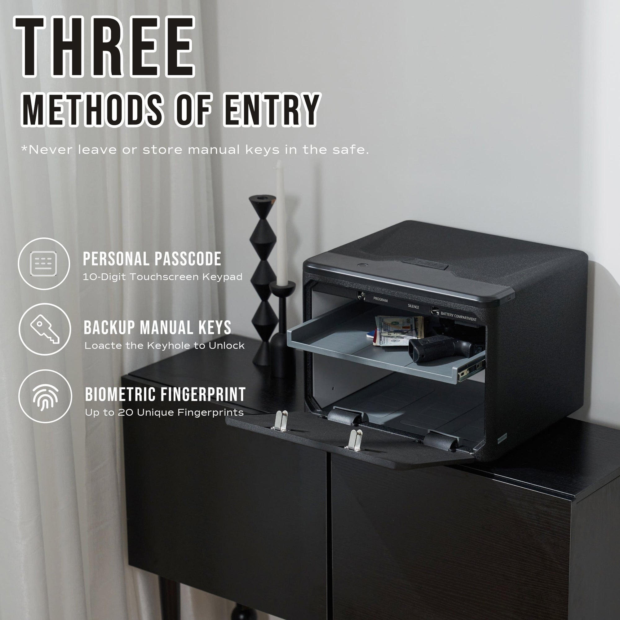 RPNB RP2009 Biometric Pistol Safe Armadillo Safe and Vault