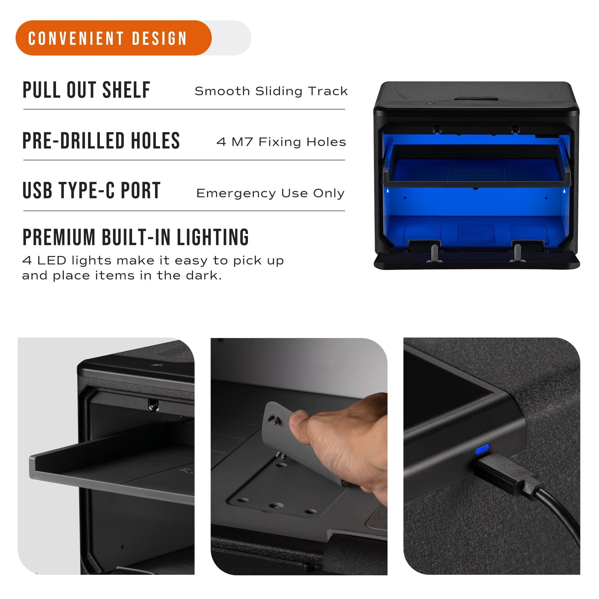 RPNB RP2009 Biometric Pistol Safe Armadillo Safe and Vault