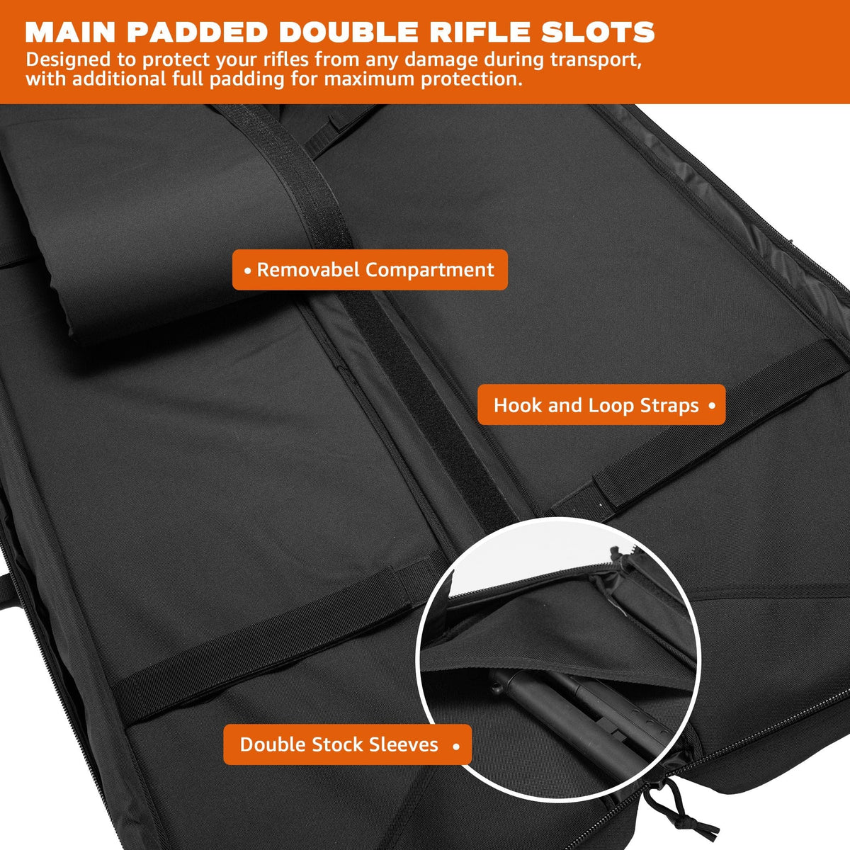RPNB TD-3612 36" Double Rifle Backpack Armadillo Safe and Vault